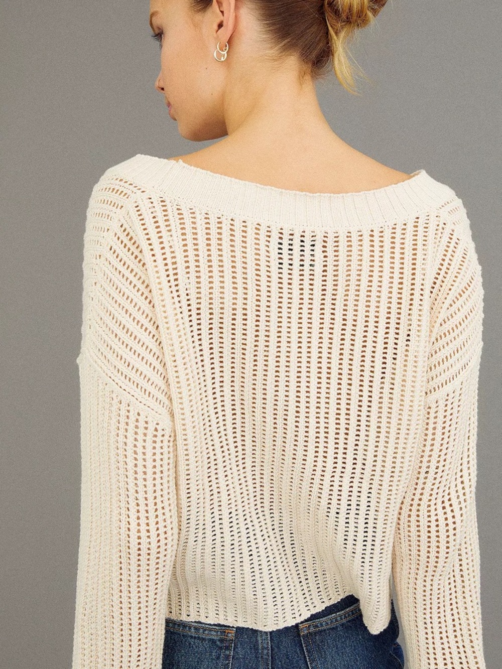 Urban Outfitters Cropped Distressed Cardigan Sweater - Picture 2 of 10